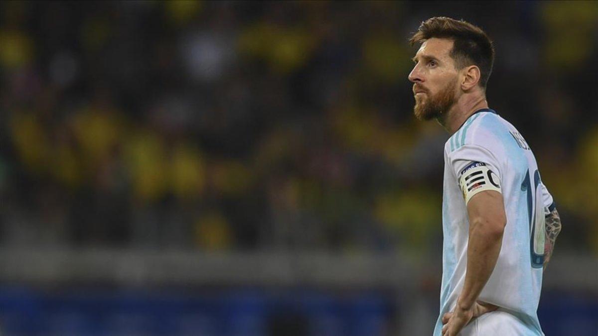 Messi durante la semifinal de la Copa América 2019 frente a Brasil