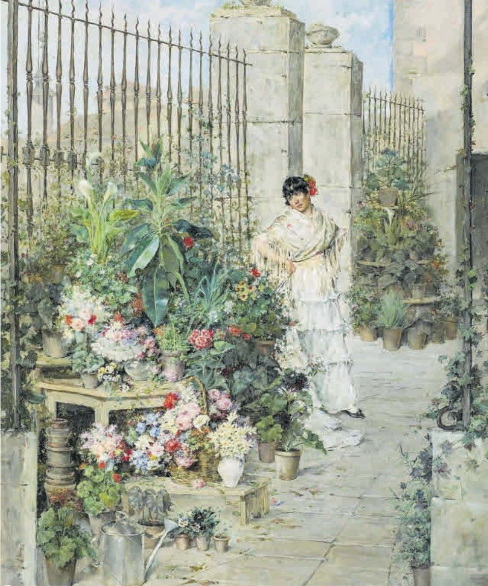 Puesto de flores, de María Luisa de la Riva.