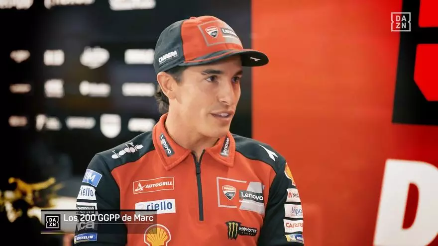 Márquez en una entrevista con DAZN en motivo de sus 200 Grandes Premios
