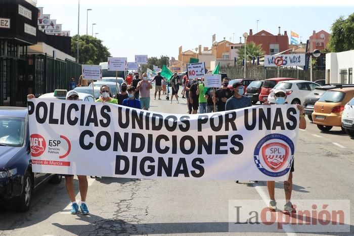 Protesta de policías en La Manga