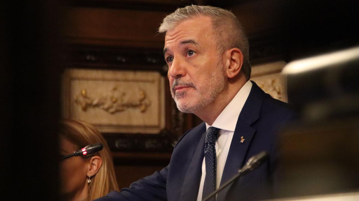 El alcalde Jaume Collboni en el pleno de este viernes.