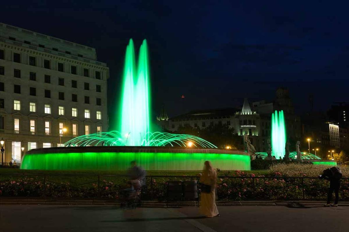 Fuentes Gemelas de la plaza de Catalunya, Barcelona