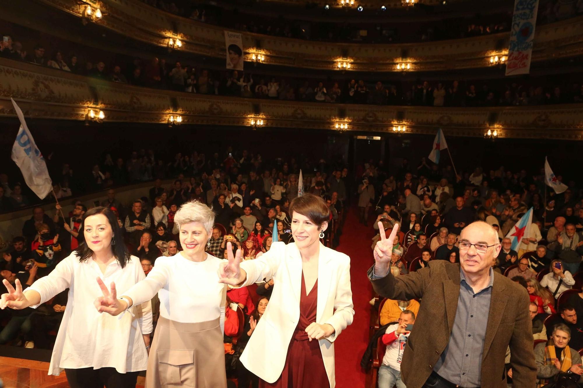 Mitin del BNG en el teatro Rosalía de Castro de A Coruña