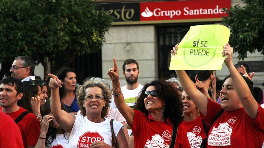 Una de las manifestaciones contra los desahucios celebradas en los últimos meses en Málaga.