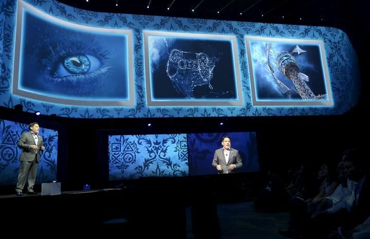 Shawn Layden, president and CEO of Sony Computer Entertainment America, speaks during the Sony Playstation E3 conference in Los Angeles