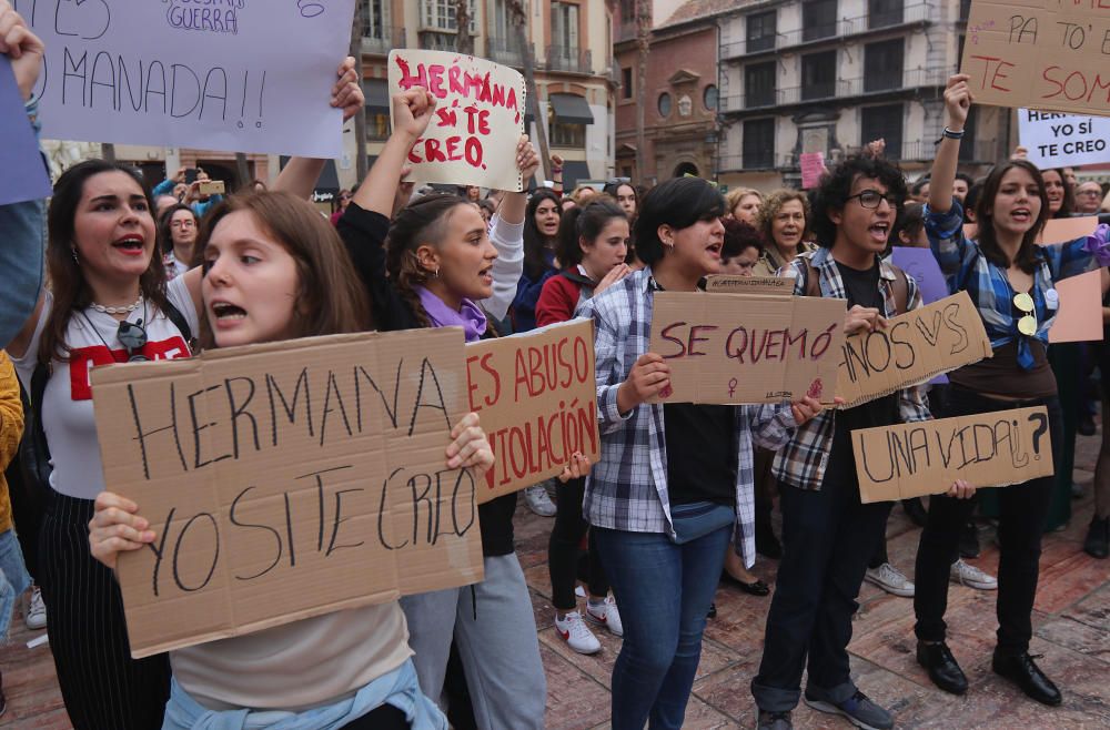 Manifestación en Málaga contra la sentencia de la Manada