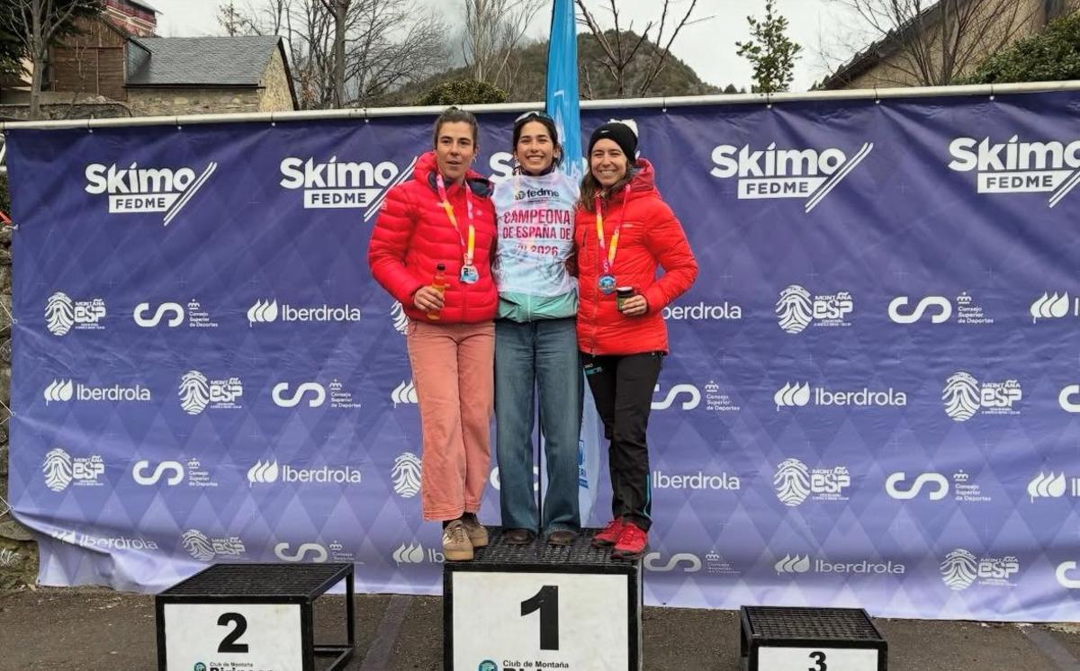 Claudia Gutiérrez (a la derecha), bronce en el Nacional