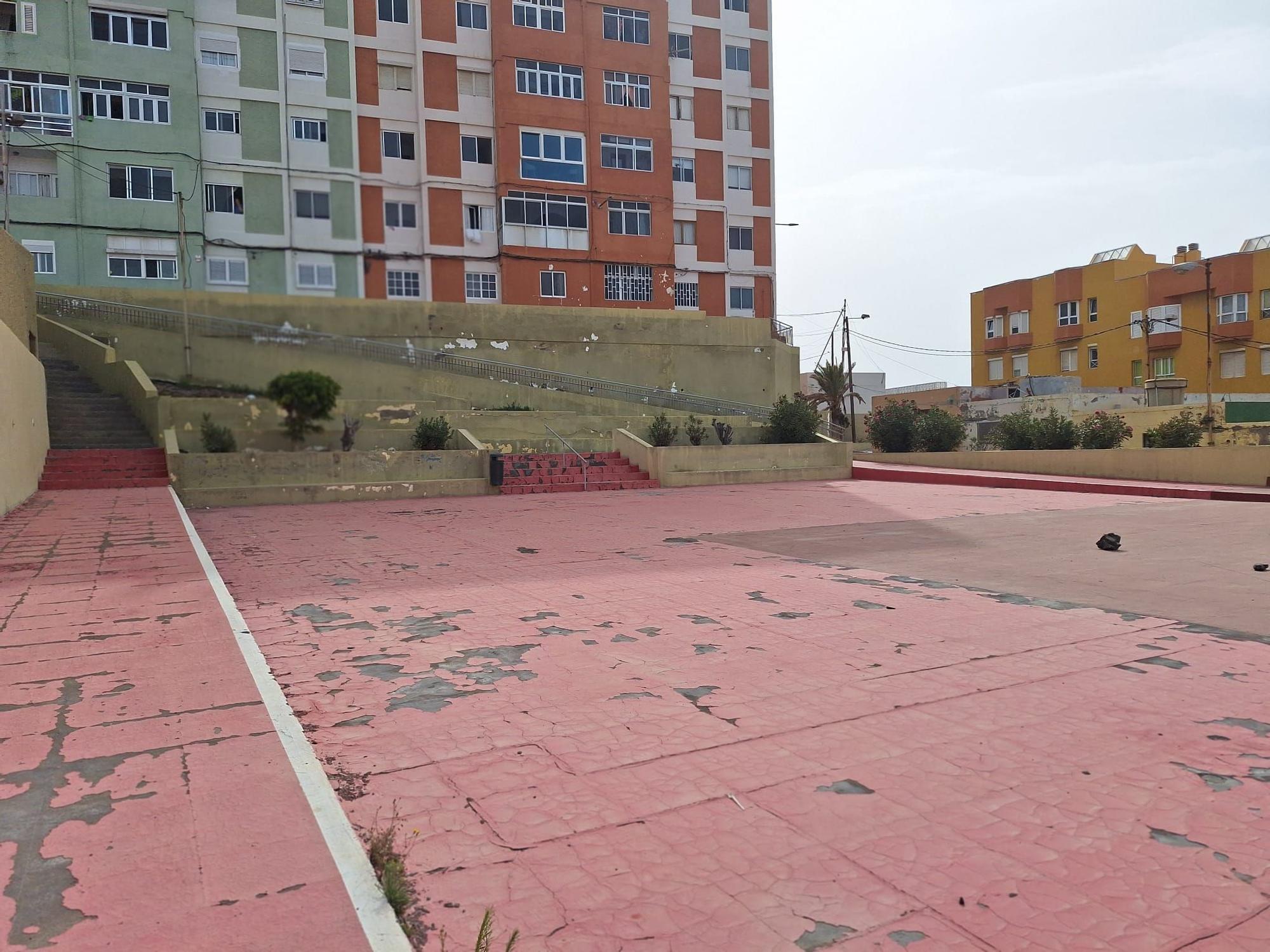 Estado actual de la cancha de Melenara y los alrededores