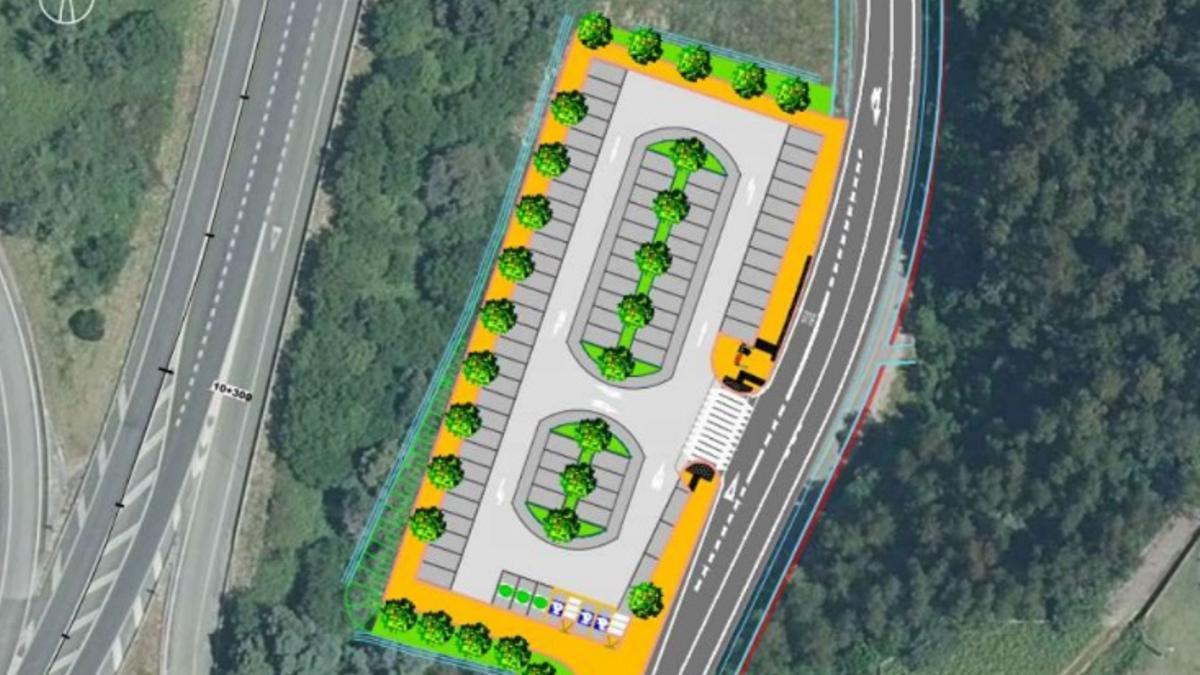 Plano del futuro estacionamiento