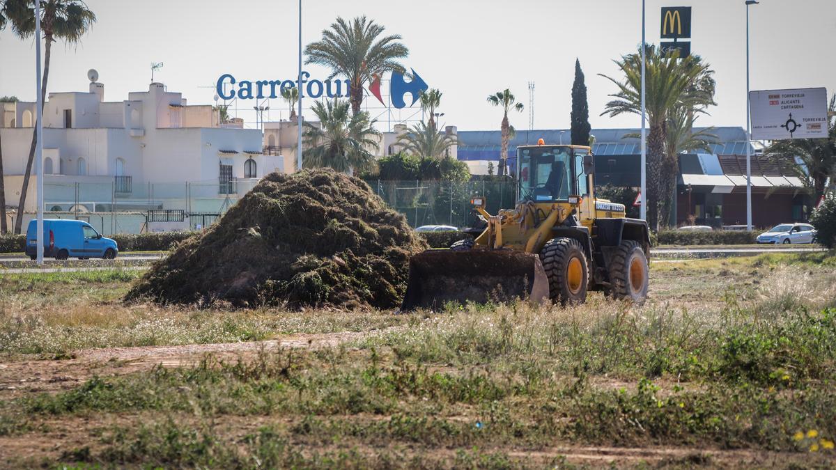 Inicio del movimiento de tierras sobre la parcela del futuro Colegio Amanecer de Torrevieja