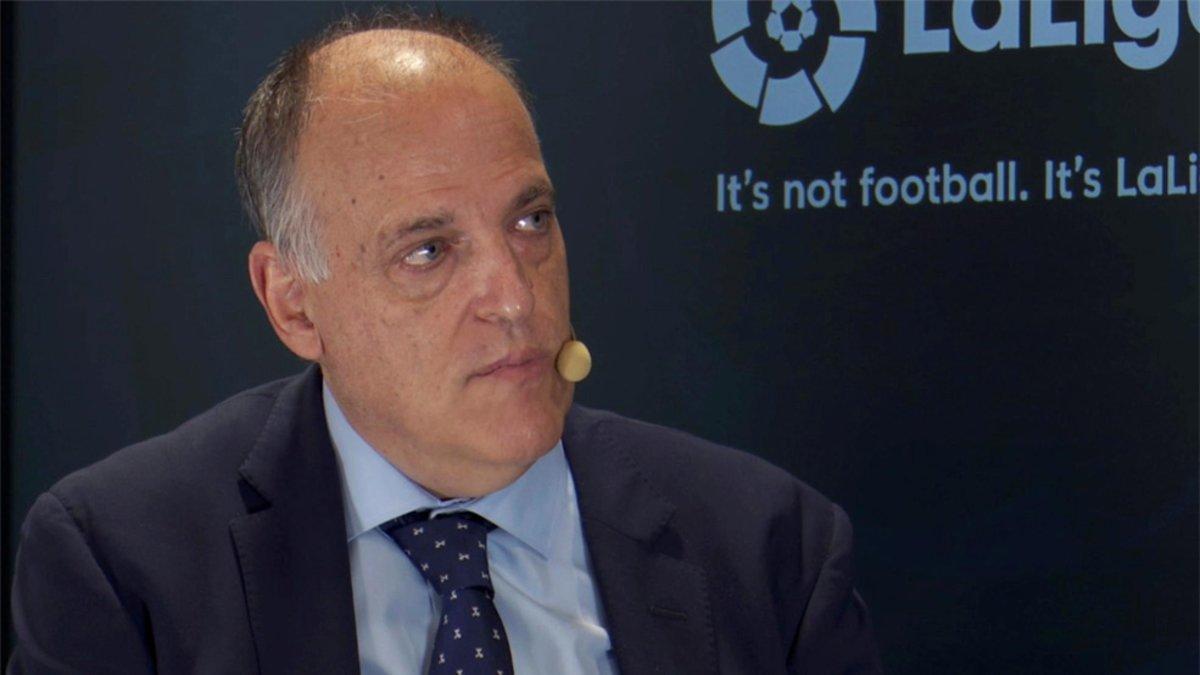 Tebas, tras la crisis por la covid-19: El fútbol español ha demostrado ser solvente