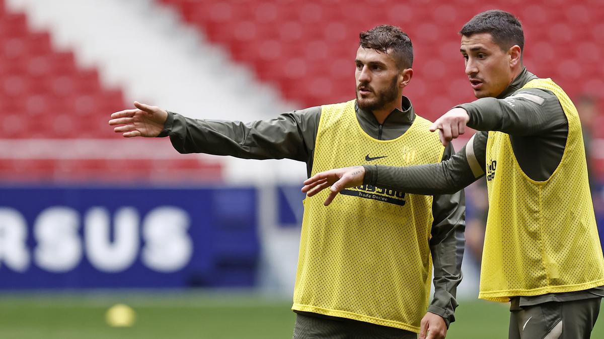 El entrenamiento del Atlético