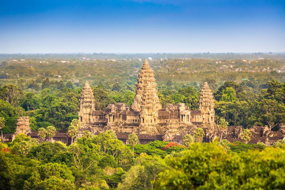 Vista aérea de Angkor Thom