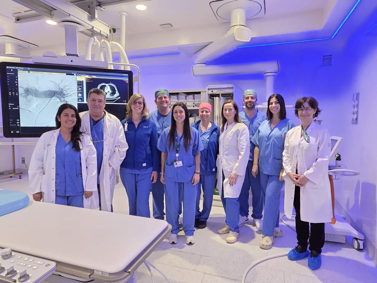 Parte del equipo de radiología intervencionista de Son Espases.