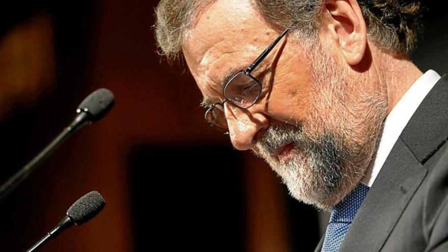 Mariano Rajoy, durant un acte celebrat ahir a Madrid