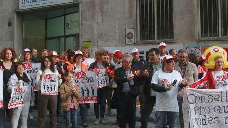 Concentración frente al PAC de la calle Concello. // Iñaki Osorio