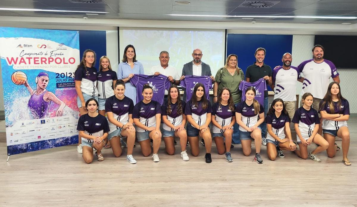 Presentación del Campeonato de España de Waterpolo en categoría cadete, que se celebrará en Las Palmas de Gran Canaria del 20 al 23 de julio de 2023.