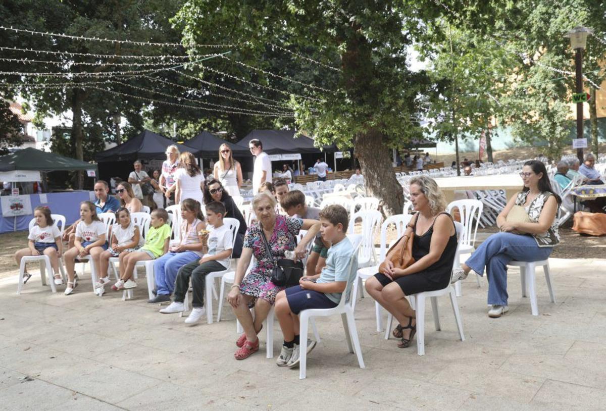 Público asistente a las actividades infantiles de la Carballeira. | NOÉ PARGA