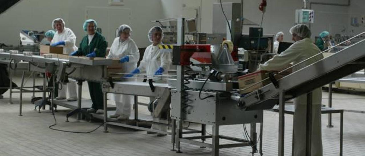 Empleados en la fábrica de helados de Alzira, en una imagen de archivo.