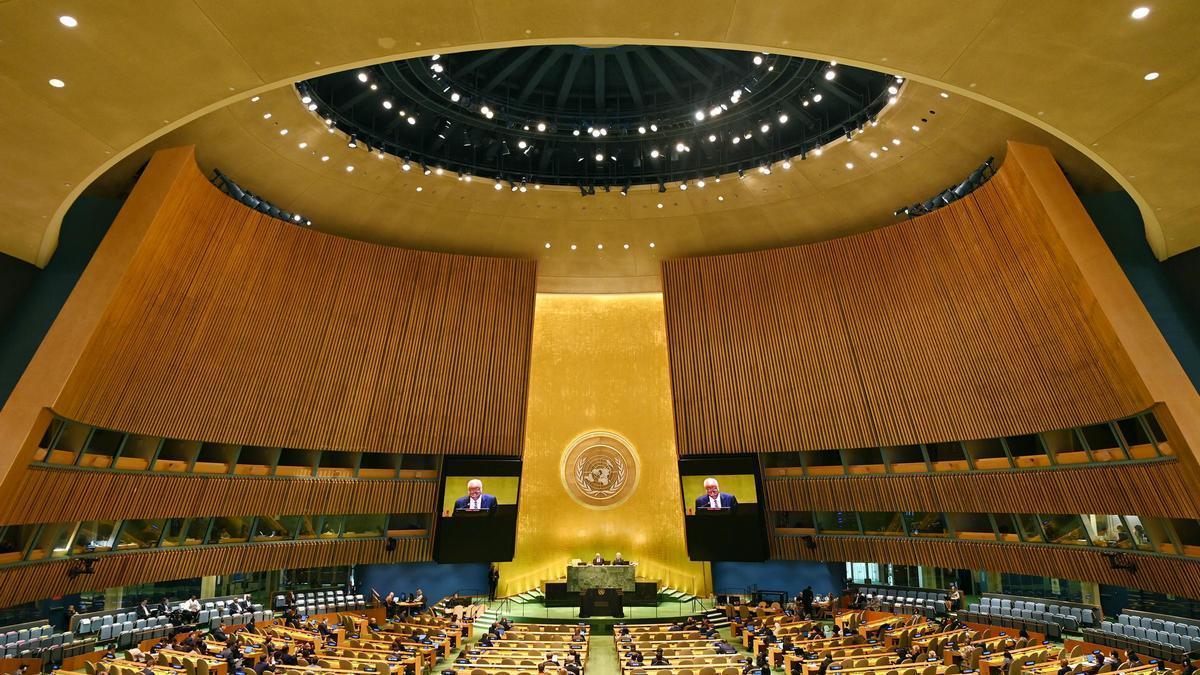 Vista general de la Asamblea General de la ONU.