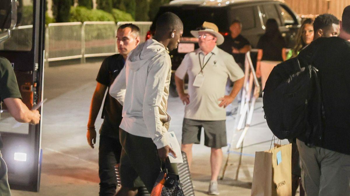 Dembélé a su llegada a Las Vegas