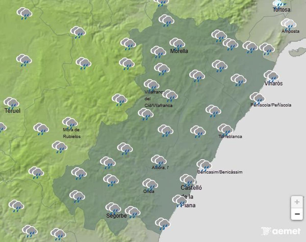 Previsión para la tarde del sábado y mañana del domingo en Castellón.