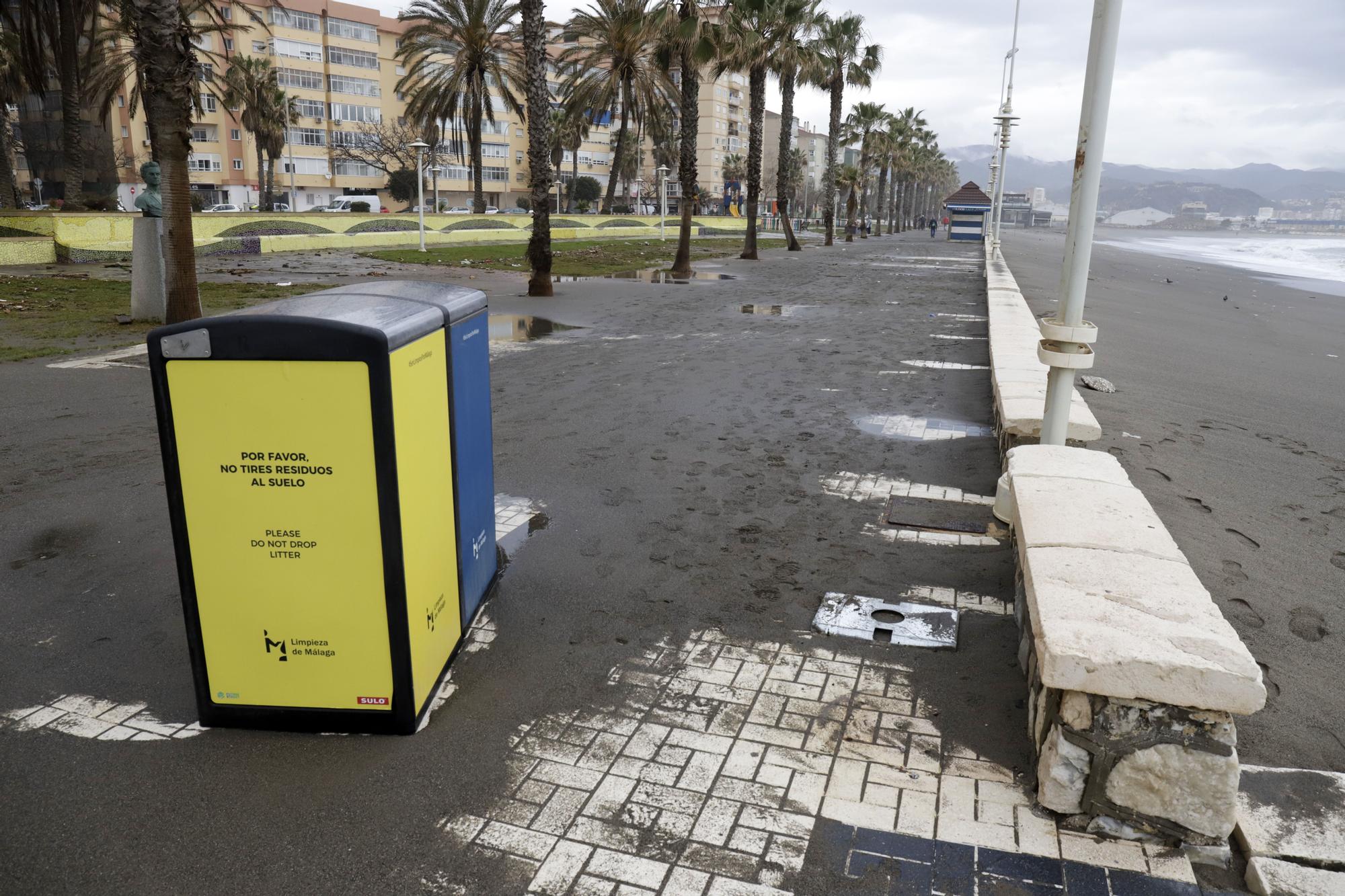 Daños por el temporal en Málaga