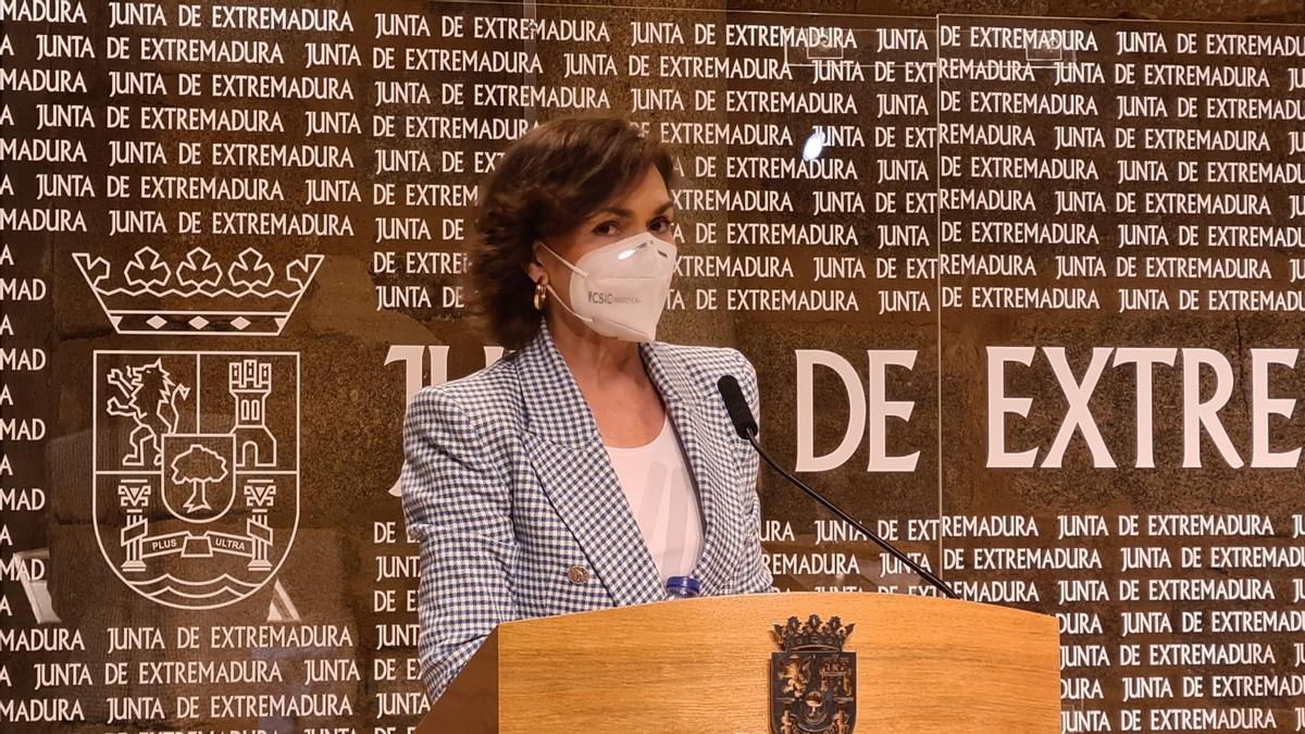 La vicepresidenta del Gobierno, Carmen Calvo