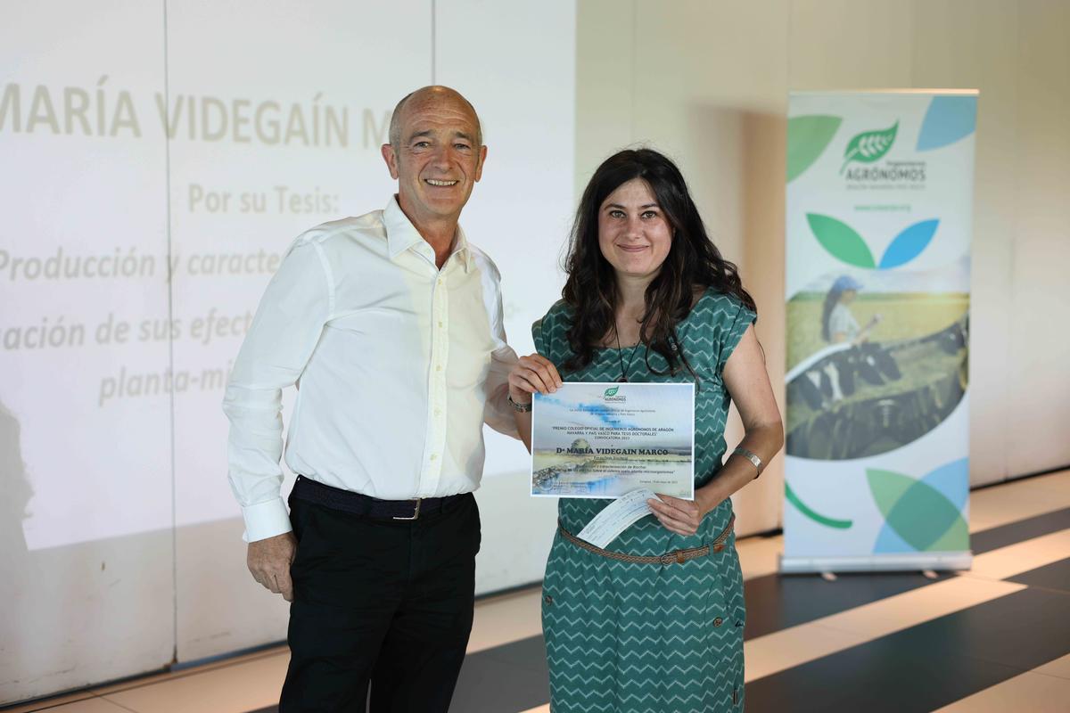 Maria Videgain recibió el Premio a Mejor Tesis Doctoral.