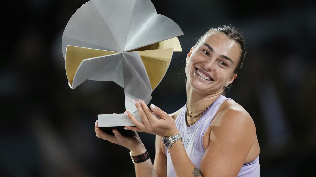Aryna Sabalenka, ganadora del Mutua Madrid Open.