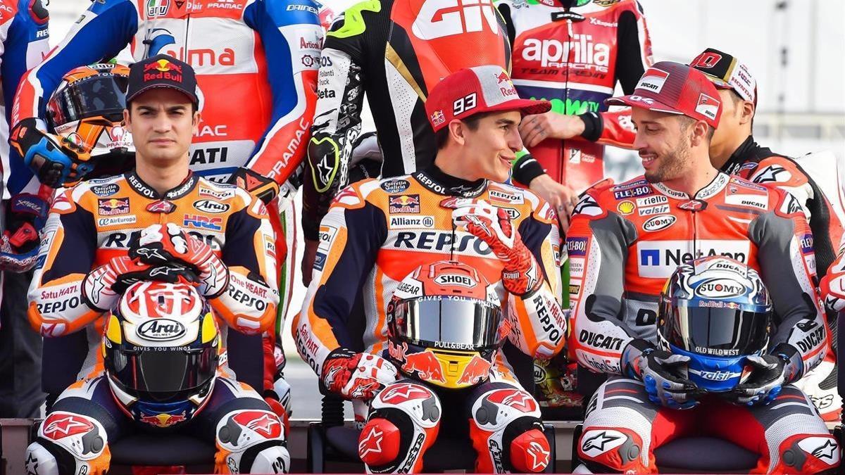 Pedrosa, Márquez y Dovizioso, en primera línea en el Mundial de MotoGP que empieza este domingo en Catar.