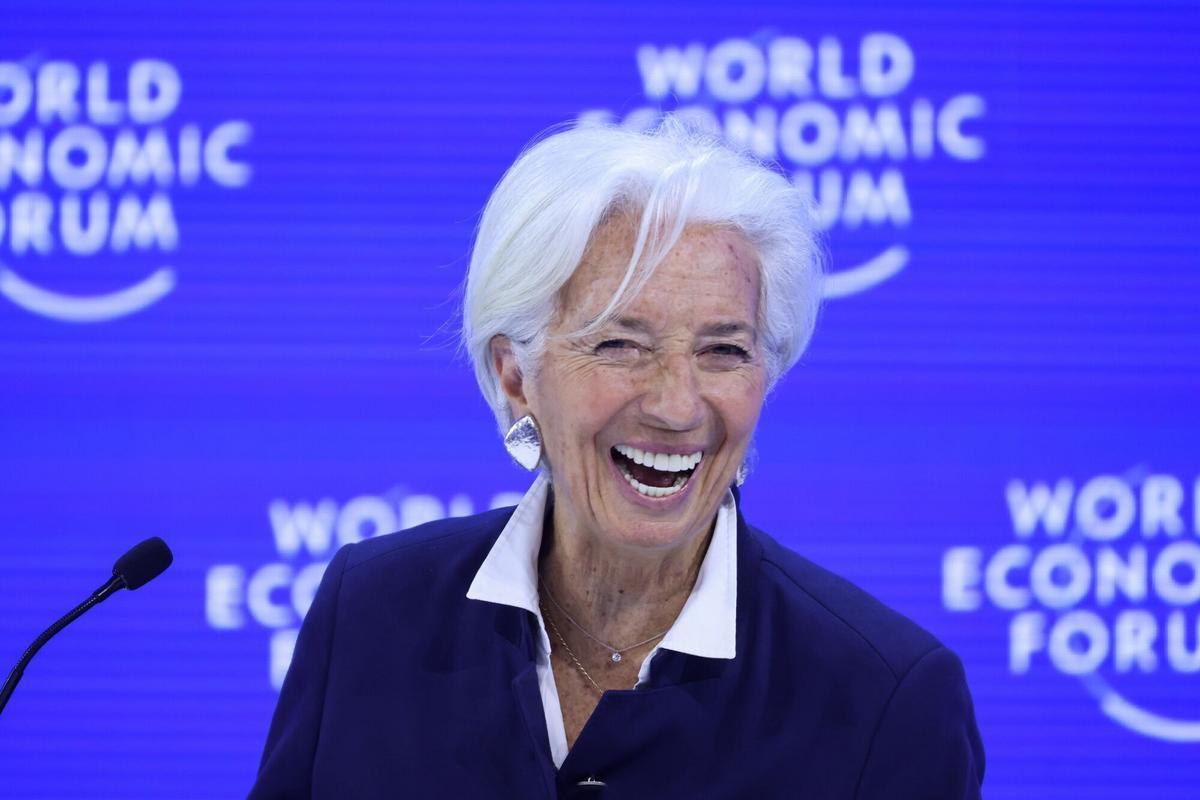 Christine Lagarde, president of the European Central Bank (ECB), during the World Economic Forum (WEF) in Davos, Switzerland, on Friday, Jan. 23, 2026. The annual Davos gathering of political leaders, top executives and celebrities runs from Jan. 19-23. Photographer: Krisztian Bocsi/Bloomberg