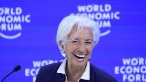 Christine Lagarde, president of the European Central Bank (ECB), during the World Economic Forum (WEF) in Davos, Switzerland, on Friday, Jan. 23, 2026. The annual Davos gathering of political leaders, top executives and celebrities runs from Jan. 19-23. Photographer: Krisztian Bocsi/Bloomberg