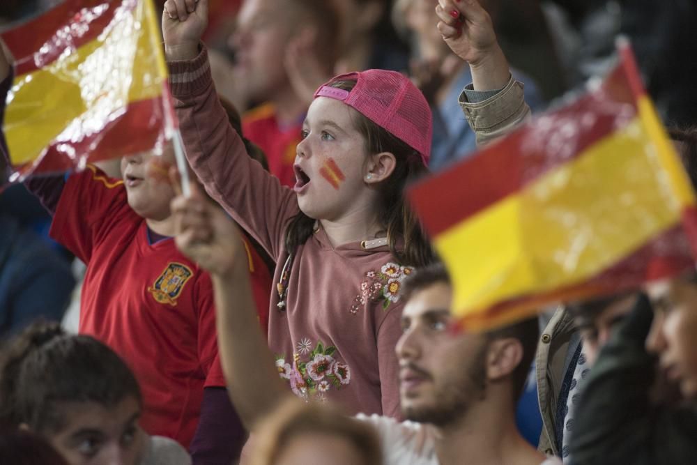 La selección española femenina, en Riazor