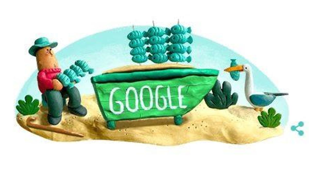 Doodle en homenaje al espeto malagueño