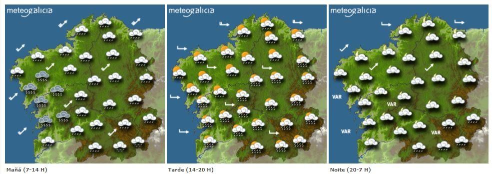 El tiempo en Galicia el domingo 14 de noviembre