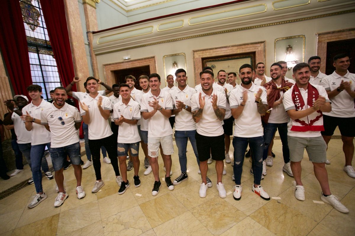 Recepción del Real Murcia en el Ayuntamiento de la ciudad