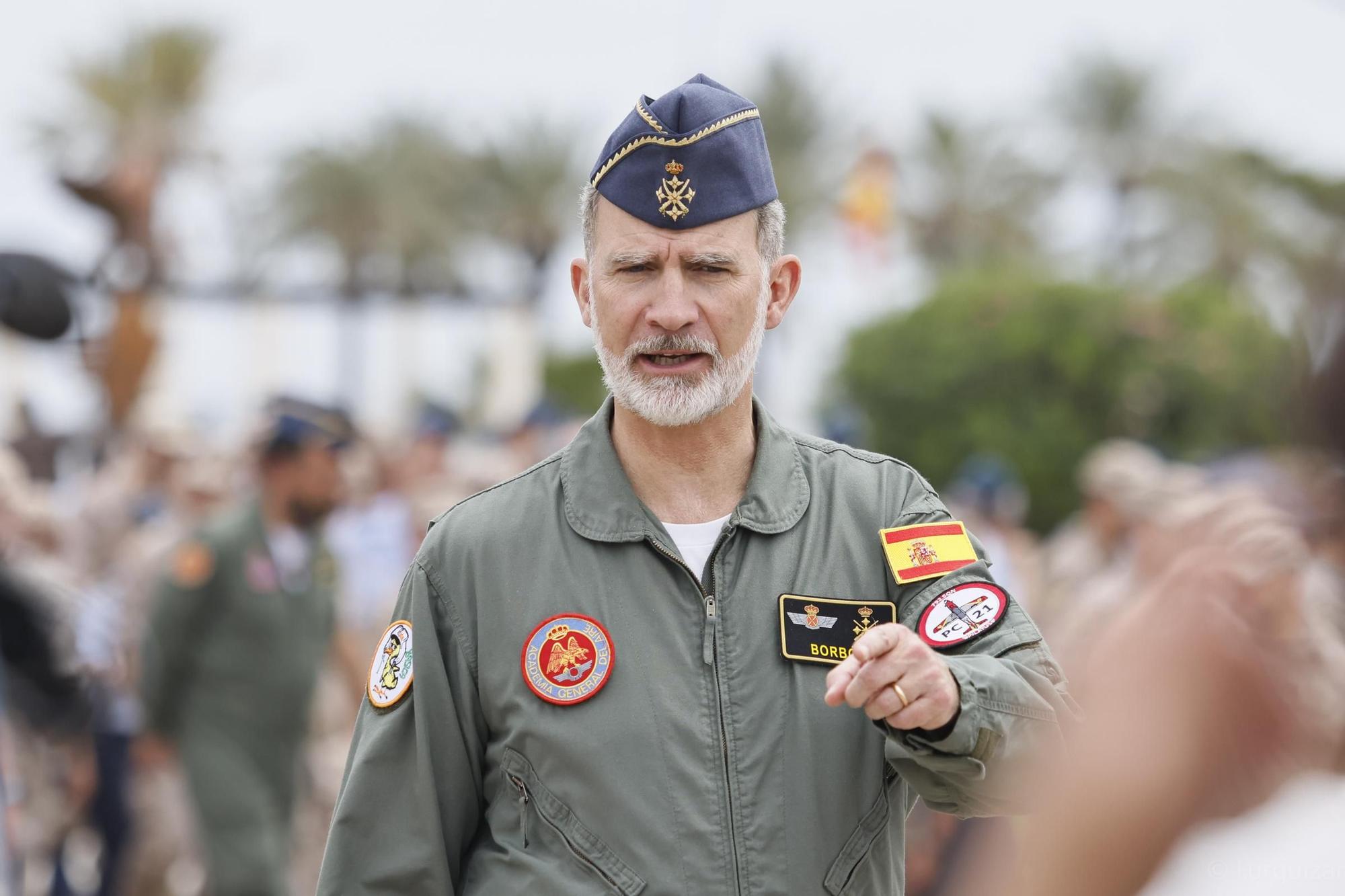 Las imágenes de la visita del rey Felipe VI a la Academia General del Aire en San Javier