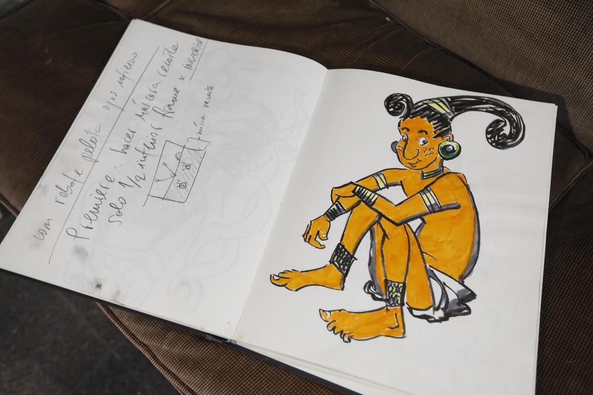 Un dels esboços finals per a "Popol Vuh".