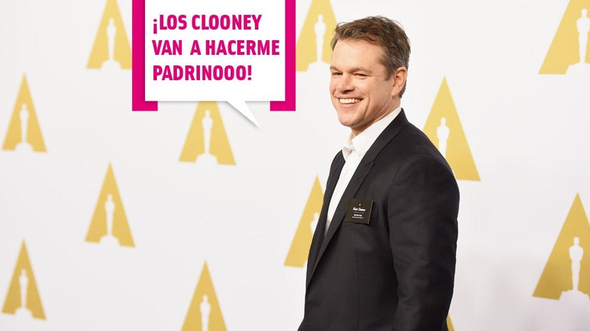 Matt Damon confirma el embarazo de los Clooney