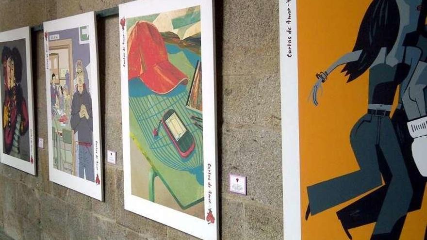 Obras de la exposición, en su paso por Ourense.