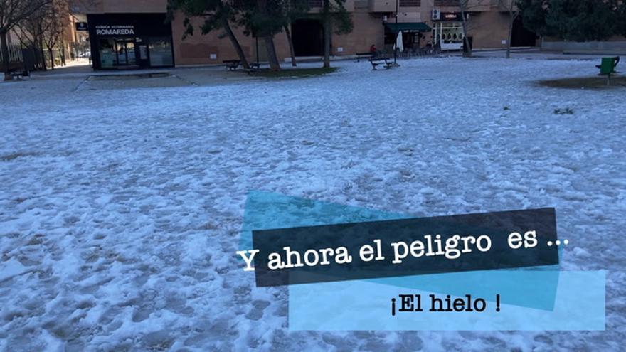 El peligro del hielo en Zaragoza