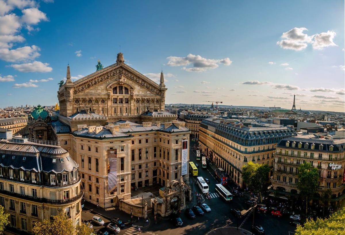 Terraza de las Galerías Lafayette Haussmann, viaje low cost a Paris
