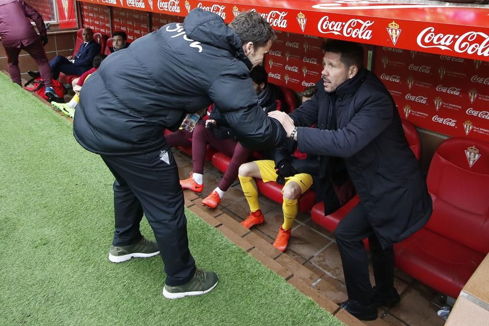 El partido entre el Sporting y el Atlético de Madrid, en imágenes