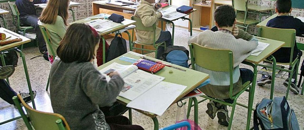 Alumnos en una clase de Primaria de Málaga.