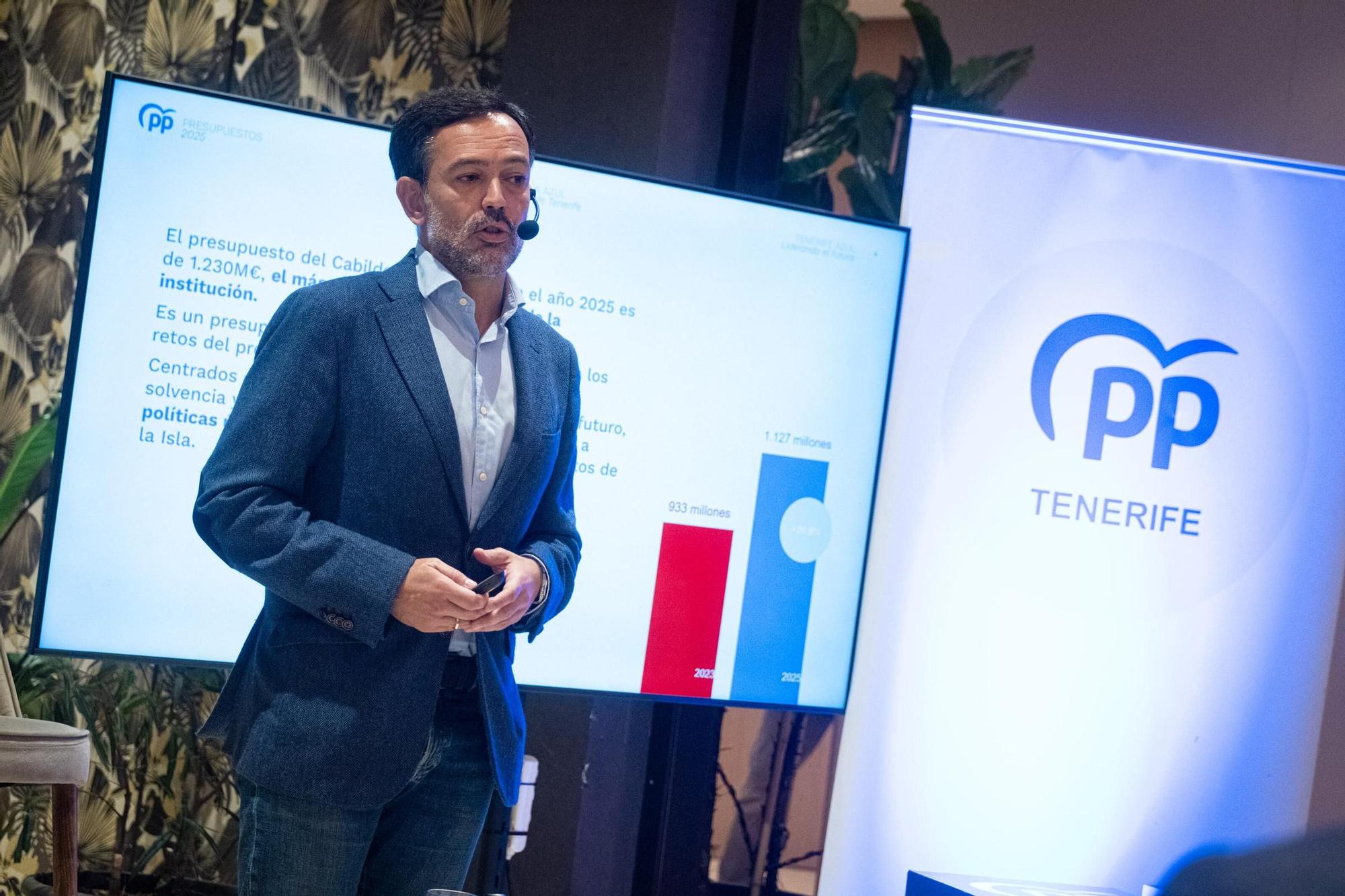 El Partido Popular presenta las líneas estratégicas del presupuesto del Cabildo de Tenerife.