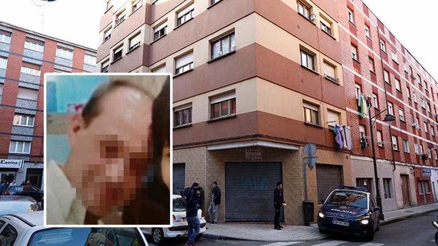 El edificio donde tuvo lugar el crimen. En el recuadro, el asesino confeso.