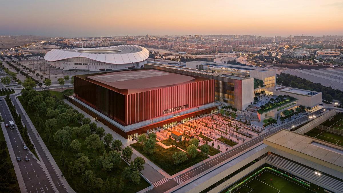 Recreación del complejo multifuncional que se levantará sobre el antiguo Centro Acuático de Metropolitano.