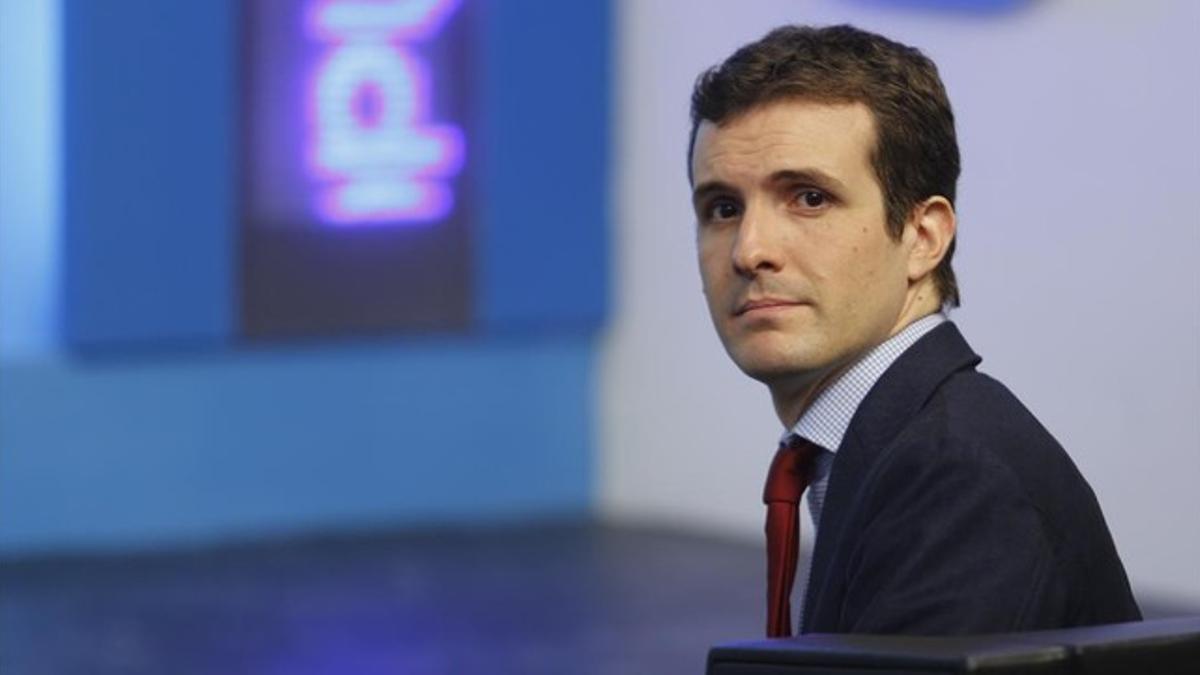 El portavoz del comité de campaña del PP, Pablo Casado.