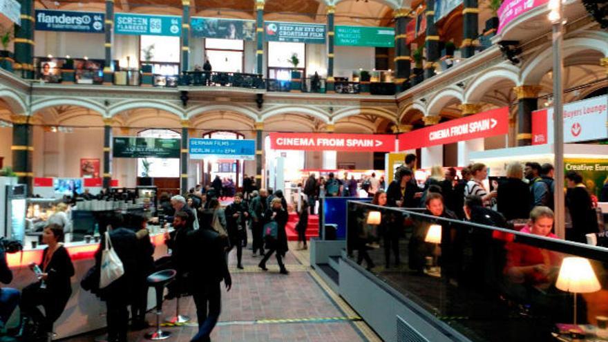 Imagen del estand &#039;Cinema from Spain&#039;, en el Marché du Film, en Cannes.